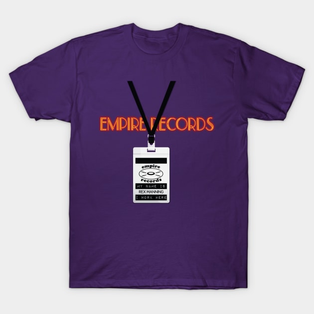 Empire Records Employee Badge - Rex Manning T-Shirt by 3 Guys and a Flick